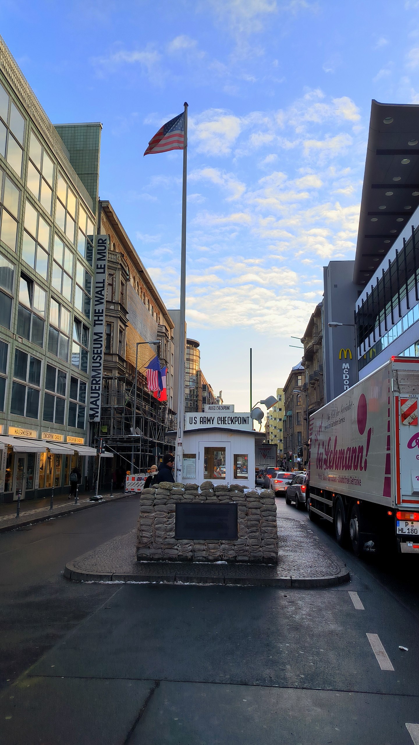 One of the politically charged places in #Berlin is still Checkpoint Charlie., media 1